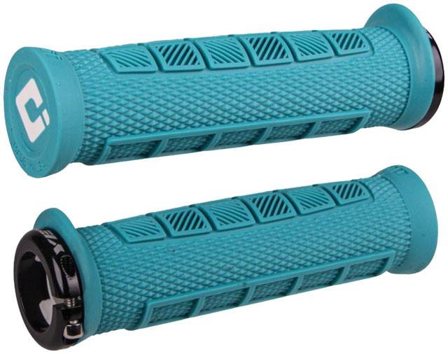 ODI Elite Pro V2.1 Grips - Turquoise/Black, Lock-On