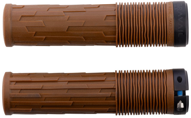 Teravail Lytho Grips - Lock-On, Caramel Brown, 35mm