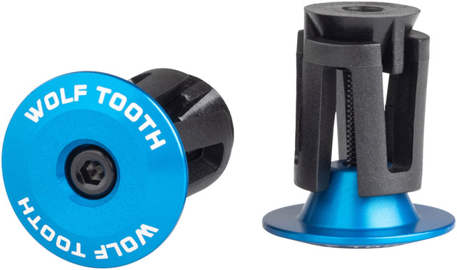 Wolf Tooth Alloy Bar End Plugs - Blue