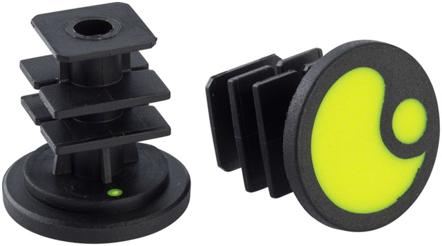 Ergon End Plugs for GA2/GA2Fat/GA3: Laser Lemon