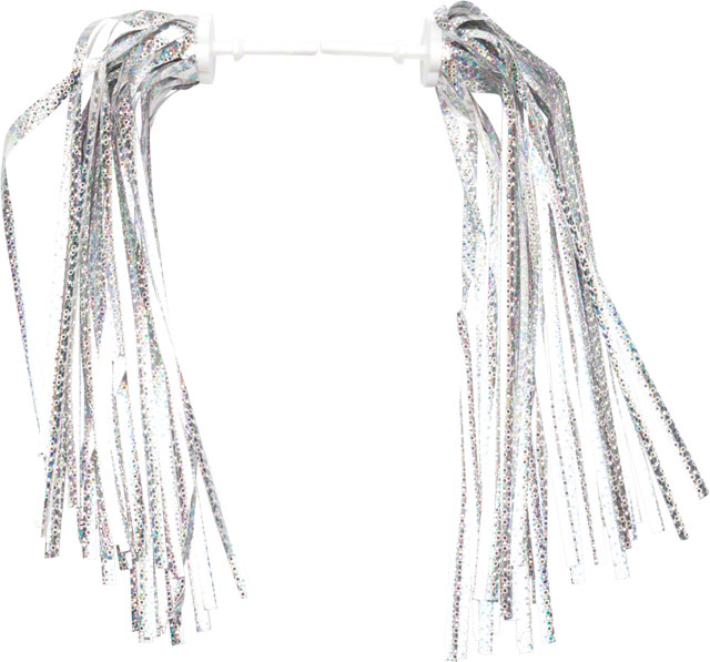 Dimension Kid's Bike Streamers: Silver-Platinum~ Pair