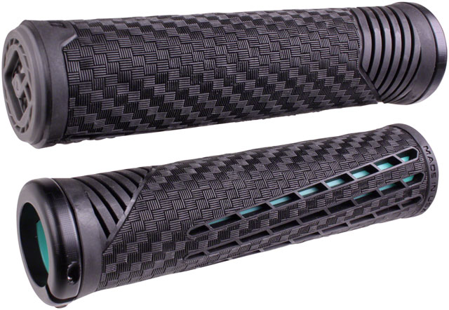 ODI CF Grips - Lock-On, Black/Mint
