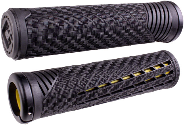 ODI CF Grips - Lock-On, Black/Yellow