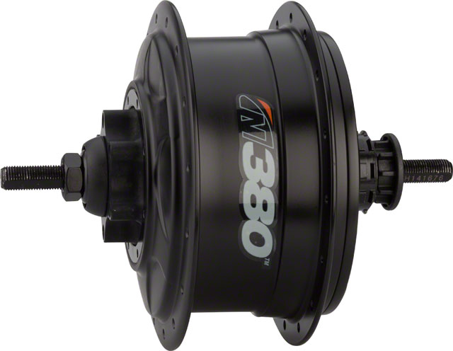 NuVinci Nfinity N380 Internally Geared Rear Hub, 32H, Black, Disc 