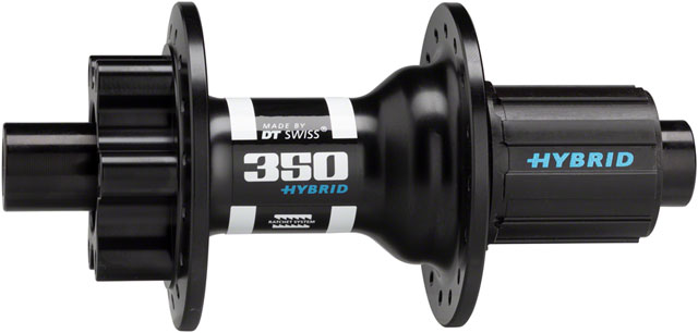 DT Swiss 350 Hybrid Rear Hub - 12 x 148mm, 6-Bolt, HG 11 MTN, Black, 32h, 24pt