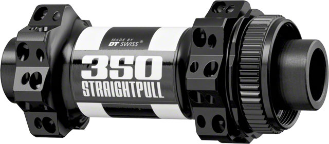 DT Swiss 350 Front Hub - 12 x 100mm, Center-Lock, Black, 24h, Straight Pull