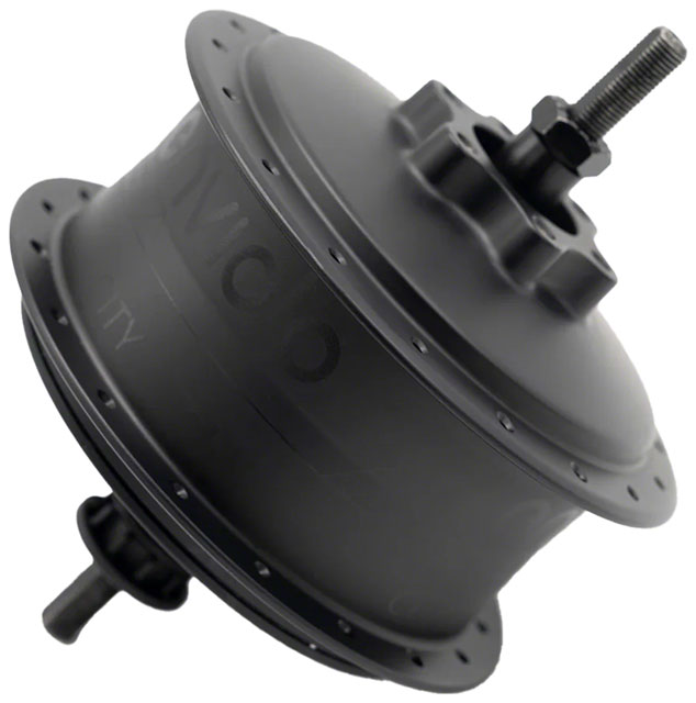 Enviolo CVP Internally Geared Hub - City, CY24, 44t Spline, 36 Hole, 135mm Bolt-On Axle, 6-Bolt Disc, Black