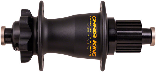 Chris King Boost Rear Hub - 12 x 148mm, 6-Bolt, MicroSpline, Matte Black/Gold, 32H