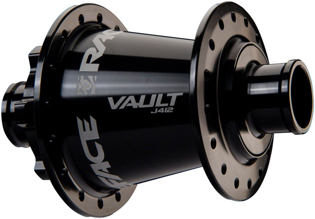RaceFace Vault J-Bend 414 Front Hub - 15 x 110mm, 6-Bolt, Black, 32H