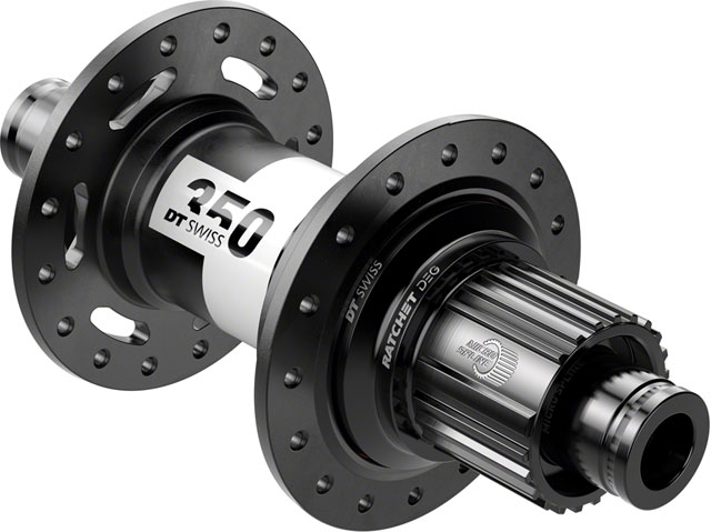 DT Swiss 350 DEG Rear Hub - 12 x 148mm, Center-Lock, Micro Spline, Black, 32H, 72pt