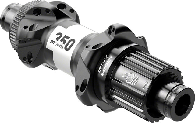 DT Swiss 350 Rear Hub - 12 x 142mm, Center-Lock, Micro Spline, Black, 24H, Straight Pull, 36pt