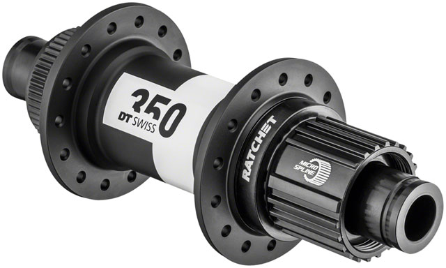 DT Swiss 350 Rear Hub - 12 x 142mm, Center-Lock, Micro Spline, Black, 28H, 36pt