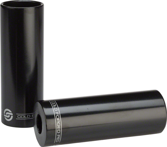Salt AM Steel BMX Pegs - 4.15", 14mm with Adapter, Black, Pair