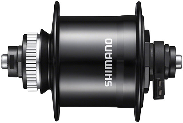 Shimano Metrea DH-UR700-3D Dynamo Front Hub - QR x 100mm, Center-Lock, Black, 36h
