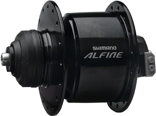Shimano Alfine DH-S501 Dynamo Front Hub - QR x 100mm, Center-Lock, Black, 32h