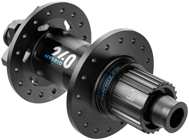 DT Swiss 240 Hybrid Rear Hub - 12 x 148mm, 6-Bolt, Micro Spline, Black, 32H, 30pt