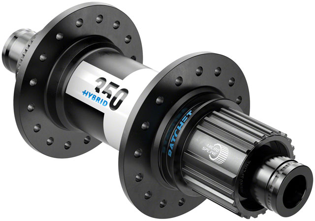 DT Swiss 350 Hybrid Rear Hub - 12 x 148mm, Center-Lock, Micro Spline, Black, 32h, 24pt