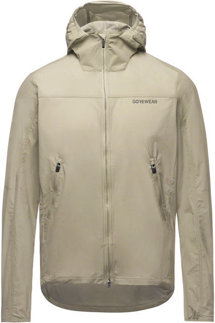Gorewear Fernflow Hooded Windbreaker - Beige, Men's, Medium