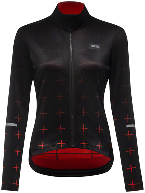 Gorewear Progress Thermo Jersey - Black/Fireball, Women's, Small