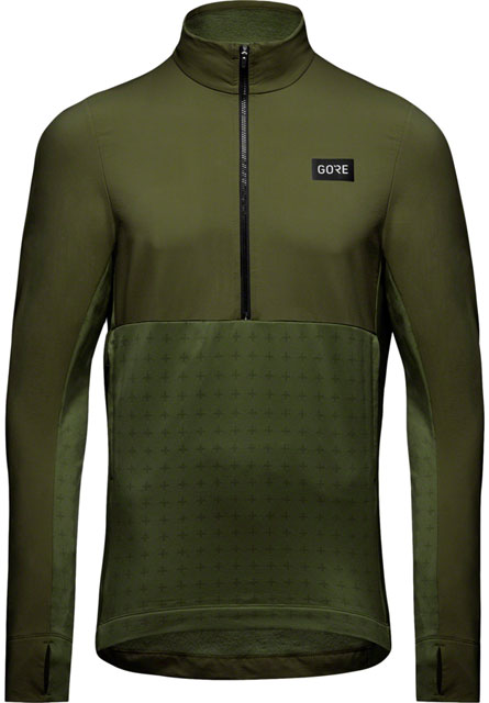 Gorewear Trail KPR Hybrid 1/2-Zip Jersey - Utility Green, Men's, Medium