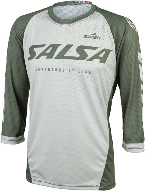 Salsa Men's Fleet 3/4 MTB Jersey - Medium, Green, White