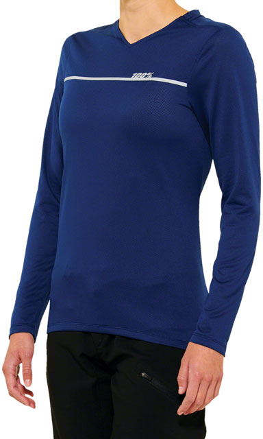 100% Ridecamp Jersey - Navy, Women's, Long Sleeve, Small