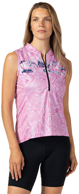Terry Breakaway Mesh Sleeveless Jersey - Women's, Pink, Medium
