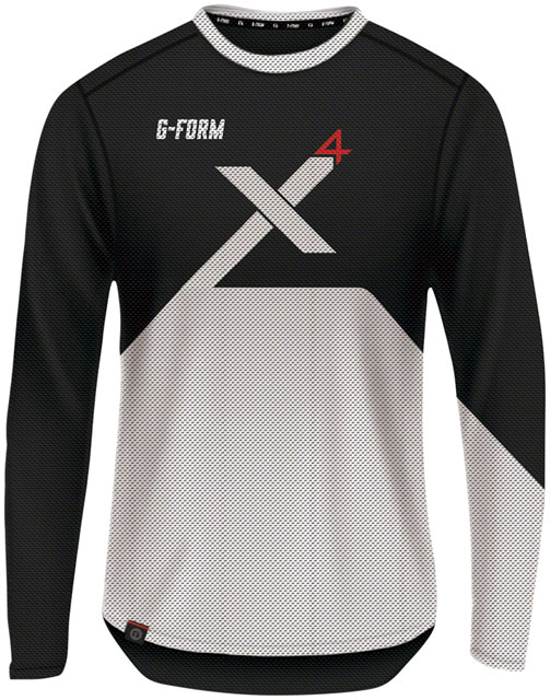 G-Form Pro-X4 Long Sleeve Bike Jersey - Black/White, Large