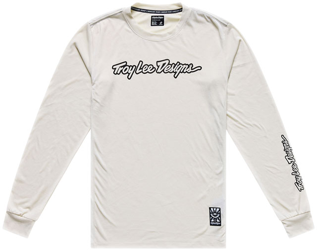 Troy Lee Designs Skyline Ride Long Sleeve Tee – Signature Pumice, Medium