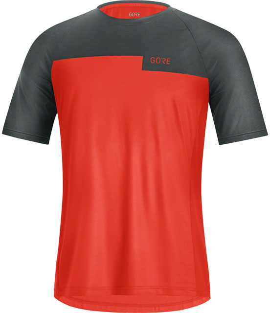 GORE® Wear Trail Short Sleeve Shirt - Fireball/Urban Grey, Men's, Large