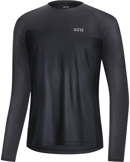 GORE® Wear Trail Long Sleeve Shirt - Black/Terra Grey, Men's, Medium