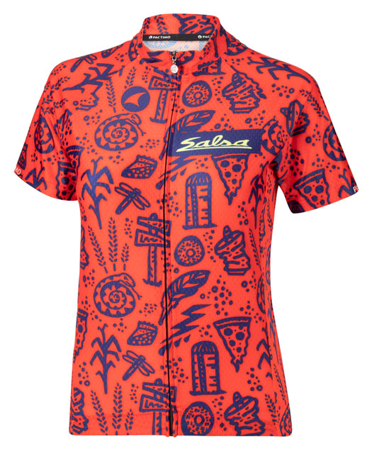 Salsa Gravel Story Jersey - Women's, Red/Blue, Medium