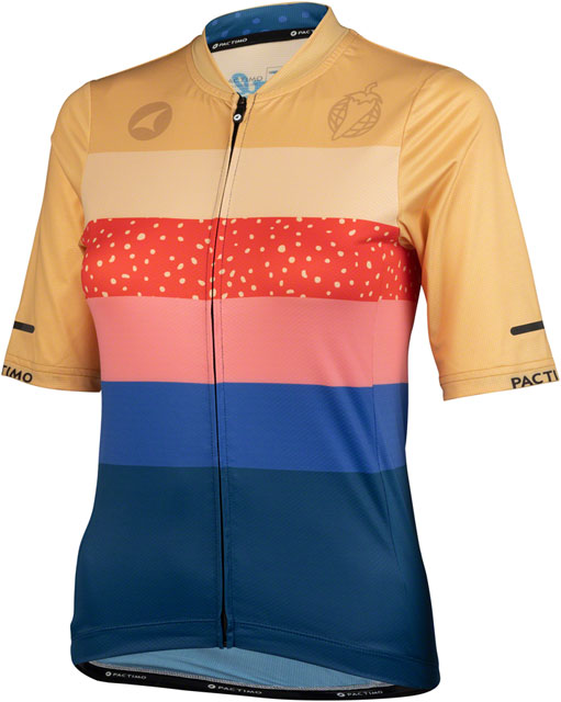 Salsa Team Polytone Women's Jersey - Goldenrod, Dark Blue, w/ Stripes, Large