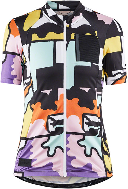 Craft ADV Bike Offroad Jersey - Short Sleeve, Multi/Gum, Large, Women's