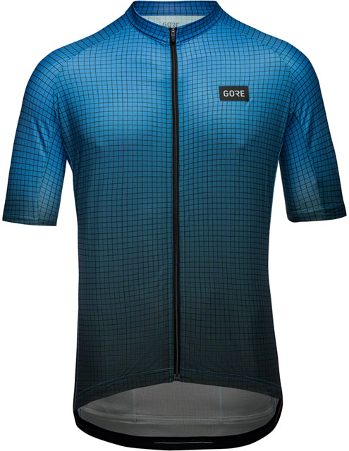 GORE Grid Fade Jersey - Black/Sphere Blue, Men's, Medium