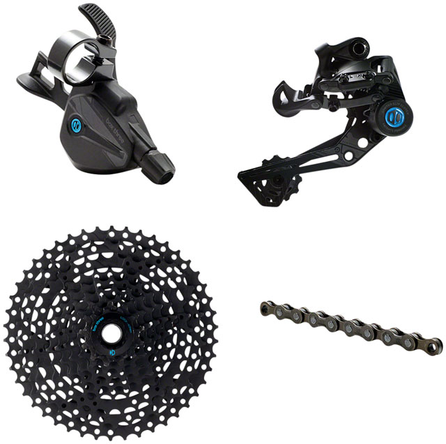 BOX Three Prime 9 Wide Multi Shift Groupset - Wide Rear Derailleur, 11-46t Cassette, Multi Shift Shifter, Prime 9 Chain