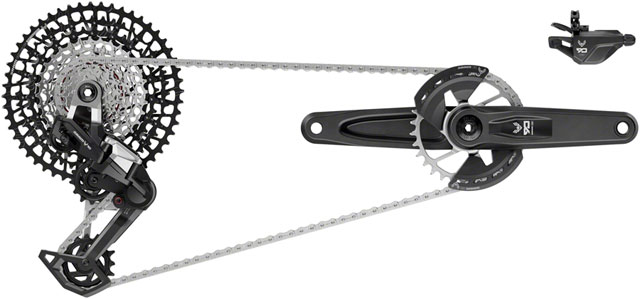 SRAM Eagle 90 T-Type Groupset - 165mm Wide Crank, 32t Chainring, Trigger Shifter, 10-52t 12-Speed Cassette, Rear Derailleur, Chain