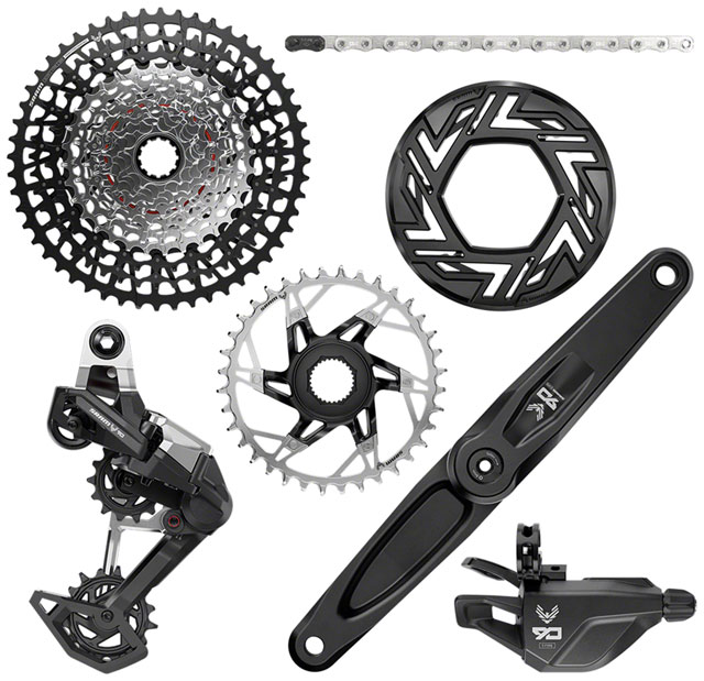 SRAM Eagle 90 Ebike Groupset -  160mm, Bosch, 36T, Clip-on Guard, Chain, XS-1275 10-52t, Single Click Shifter, Rear Derailleur