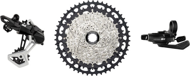 microSHIFT Advent MX 1x11-Speed Groupset - MX Trail Shifter, MX Pro Rear Derailleur, Aluminum Cage, Clutch, 11-50t Cassette, For XD Driver