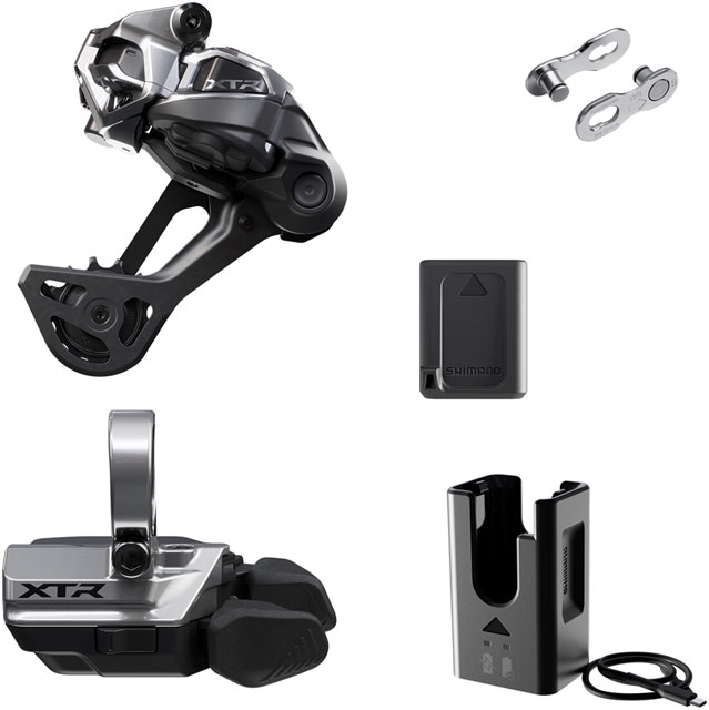 Shimano XTR M9250 Di2 Wireless Upgrade Kit - Includes M9250-SGS Rear Derailleur, M9250-R Shifter, Battery, Charger, Quick Link