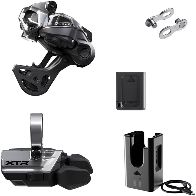 Shimano XTR M9250 Di2 Wireless Upgrade Kit - Includes M9250-GS Rear Derailleur, M9250-R  Shifter, Battery, Charger, Quick Link