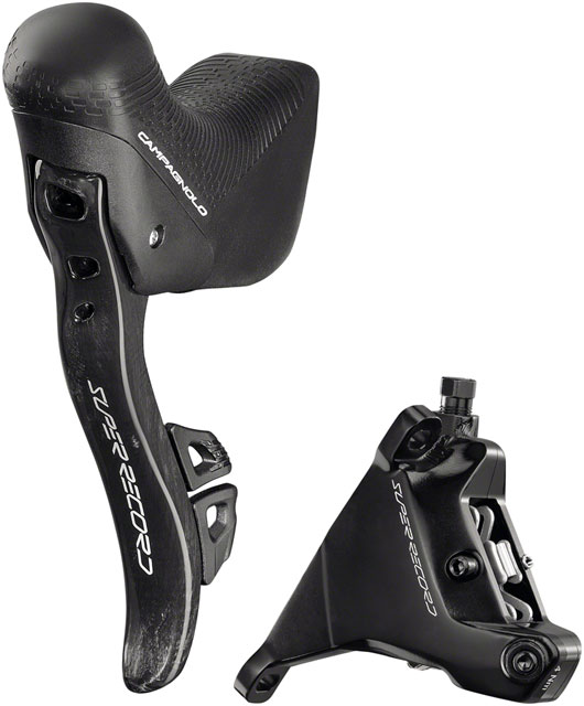 Campagnolo Super Record Ergopower Wireless Control Lever and Brake Caliper - Left/Front, 12-Speed, 160mm Hydraulic Disc Brake Caliper