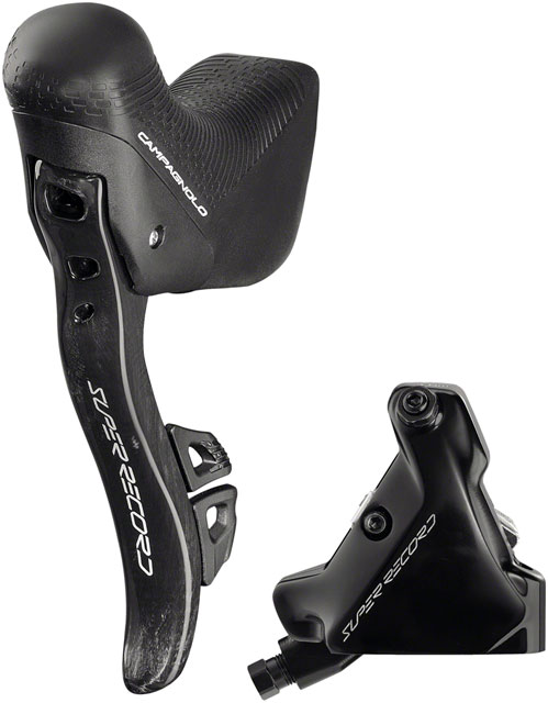 Campagnolo Super Record Ergopower Wireless Control Lever and Brake Caliper - Left/Front, 12-Speed, 140mm Hydraulic Disc Brake Caliper