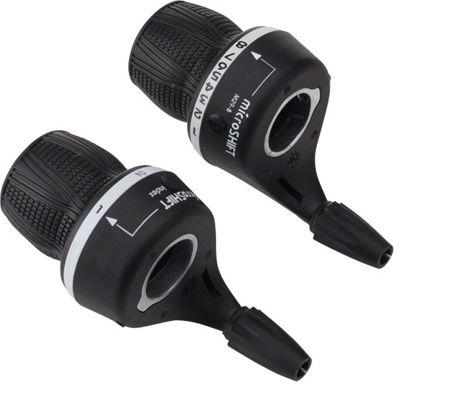 microSHIFT MS29-8 Twist Shifter Set, 8-Speed, Triple, Shimano Compatible