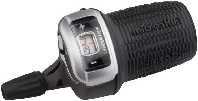microSHIFT DS85 Right Twist Shifter, 8-Speed, Optical Gear Indicator, Shimano Compatible