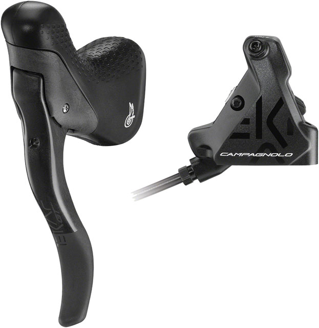 Campagnolo EKAR GT Ergopower Brake Lever and Disc Brake Caliper - Left/Front, For 1x 13-Speed, 140mm Flat Mount Hydraulic Caliper, Black