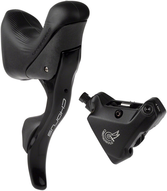 Campagnolo Chorus Ergopower Hydraulic Brake/Shift Lever and Disc Caliper - Right/Rear, 12-Speed, 140mm Flat Mount Caliper, Black