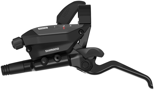 Shimano ST-EF515-L EZ Fire Plus Shift/Brake Lever - Left, 3x Shift, Optical Gear Display, For Hydraulic Disc Brake, Black