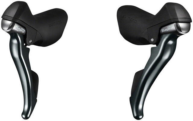 Shimano Tiagra ST-4703 3x 10-Speed Shift/Brake Lever Set - Dual Control, Black