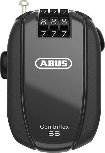 Abus  Combiflex Stopover Retractable Combo Lock - 65cm, Black